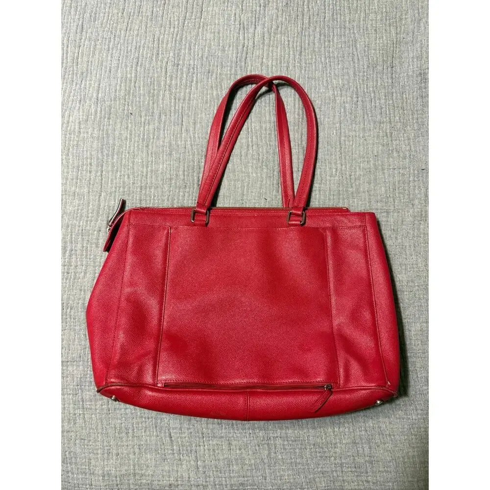 COLE HAAN X AMERICAN AIRLINES WOMEN'S LEATHER BUSINESS BRIEF TOTE LAPTOP BAG